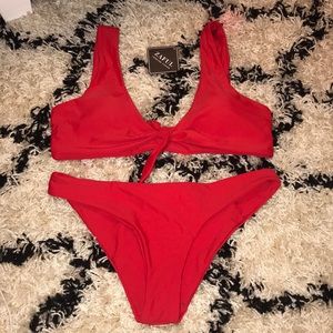 Zaful red bikini top & bottom